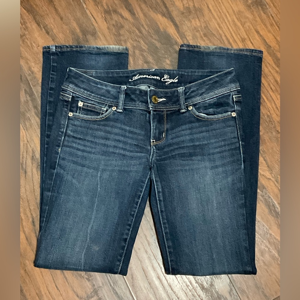 American Eagle Women Jean Pant, Distress, Slim Boot, Sz: 4